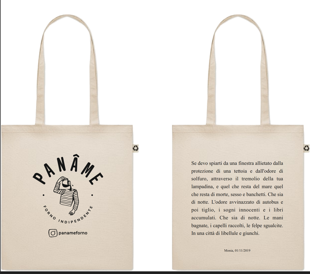 Shopper Bag Panâme - Borsa in Cotone con poesia