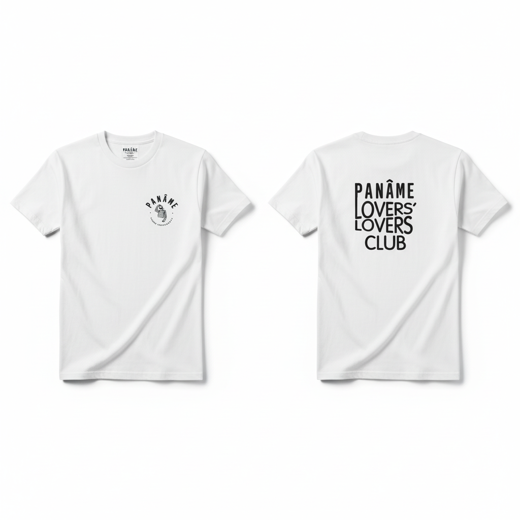 Magliette bianche Panâme fronte e retro